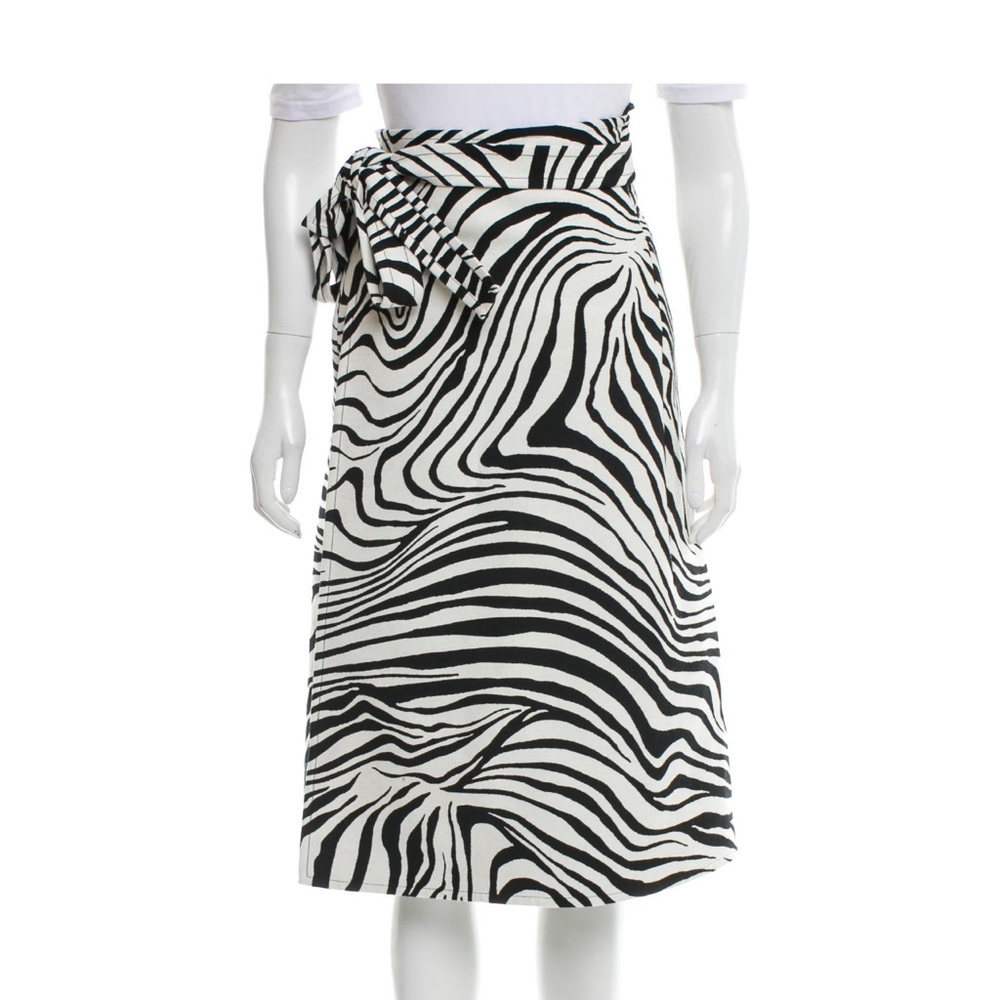 CÉLINE Zebra Wrap Skirt